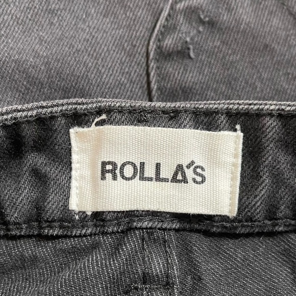 Rolla’s Shorts Dusters High Rise Slim Distressed Denim Black Streetwear Edgy 27 - Picture 8 of 12